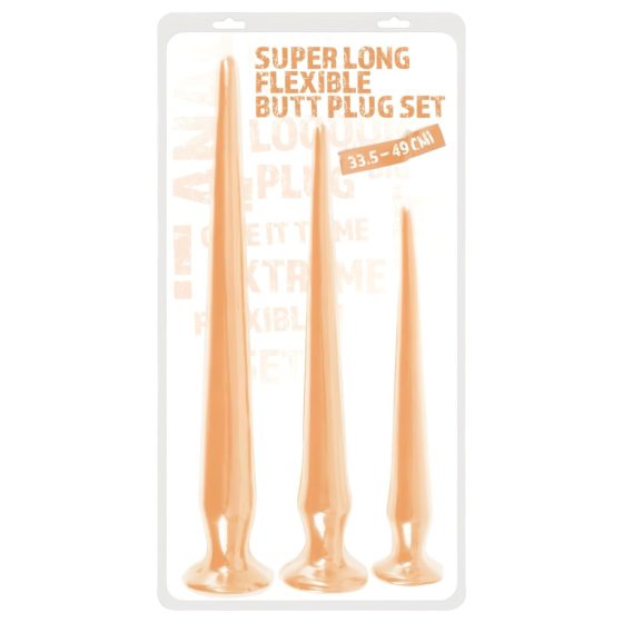 You2Toys - Extra Long Anal Dildo Set (3 Pieces) - Natural