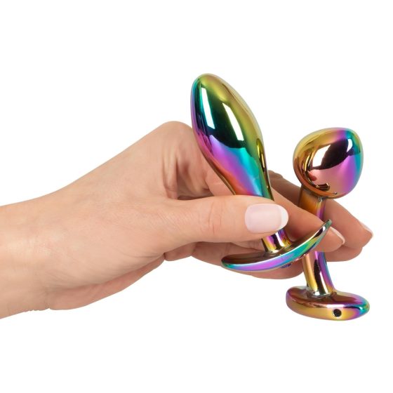 ANOS Metal Rainbow - Metal Anal Dildo Set (2-Piece)