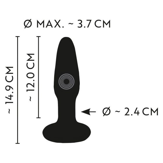 ANOS - Rechargeable Waterproof Anal Vibrator (Black)