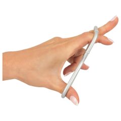   You2Toys - Metal Effect Dual Silicone Cock and Ball Ring (Silver)