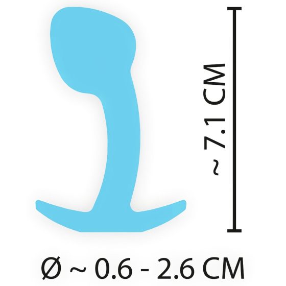 Cuties Mini Anal Plug - Blue Silicone (2.6cm)