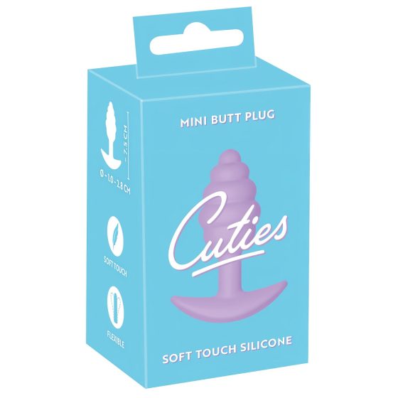 Cuties Mini Butt Plug - silicone anal plug - purple (2.8 cm)