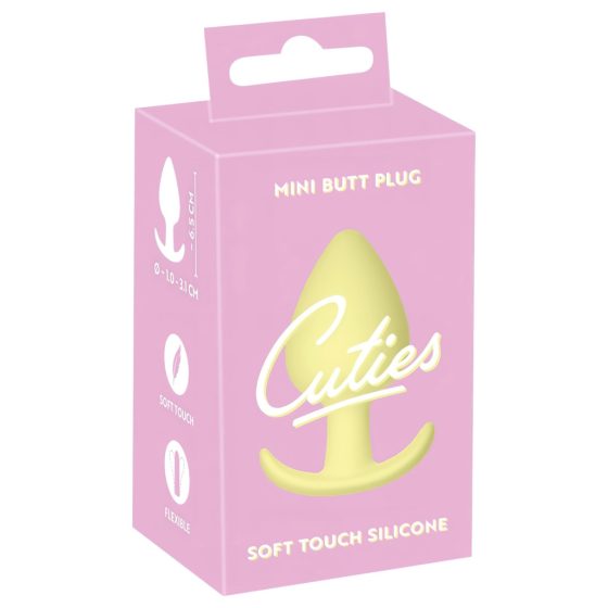 Cuties Mini Silicone Anal Plug - Yellow (3.1cm)