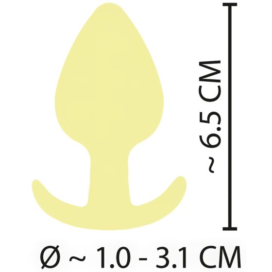 Cuties Mini Silicone Anal Plug - Yellow (3.1cm)