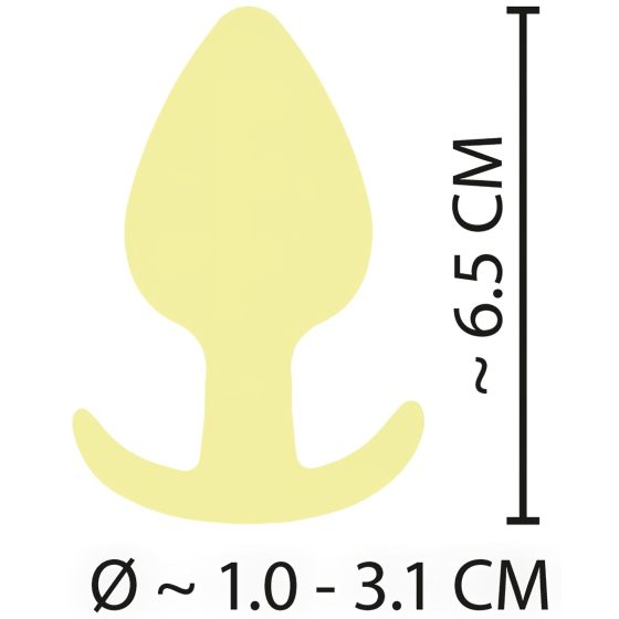 Cuties Mini Butt Plug - silicone anal plug - yellow (3.1cm)