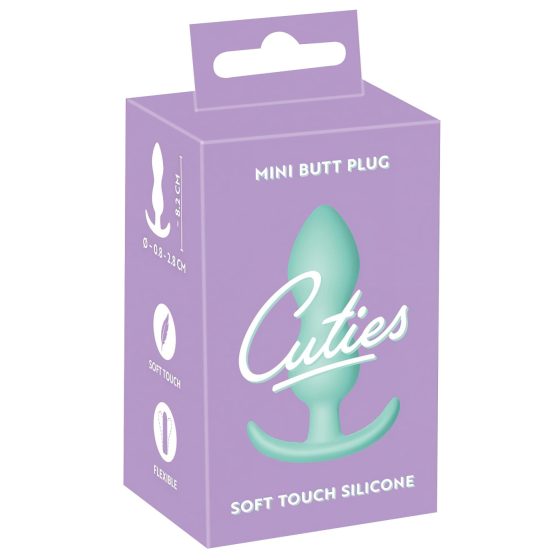 Cuties Mini Butt Plug - silicone anal plug - mint (2.3cm)