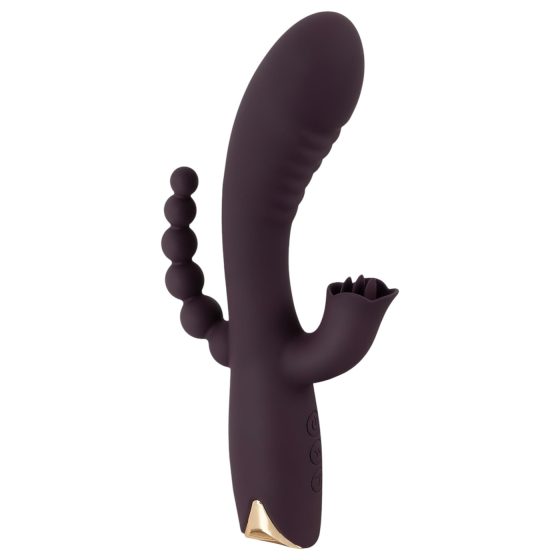 / Javida - 3-in-1 Beaded Tongue Vibrator (Purple)