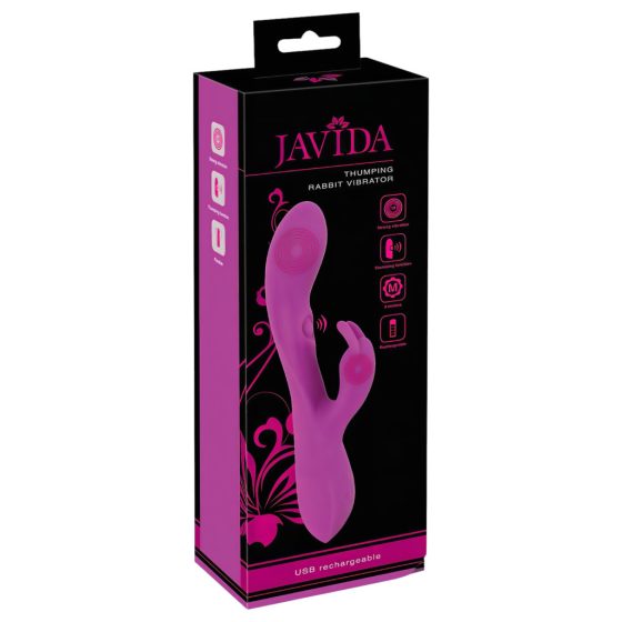 Javida Thumping Rabbit - Triple Motor Clitoral Vibrator (Purple)