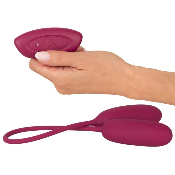 Smile Love Egg Duo - Rechargeable, Wireless, Waterproof Vibrating Egg (Purple)