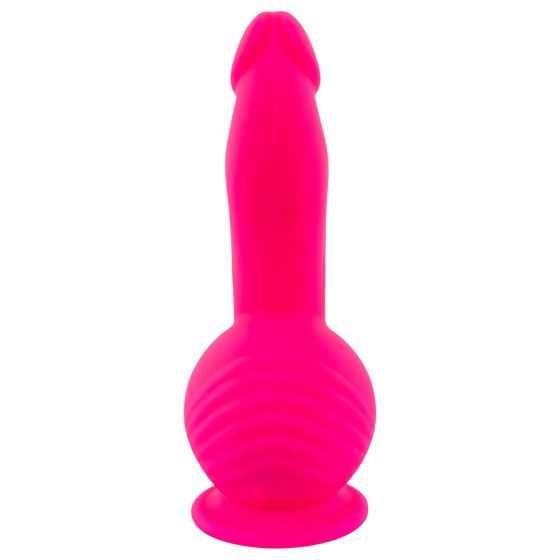 SMILE Powerful - rechargeable, 2-motor suction cup vibrator (pink)