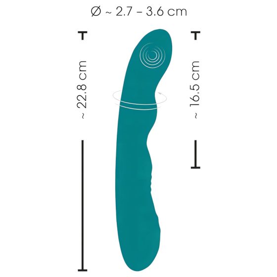 SMILE - Rechargeable, Waterproof G-Spot Rotating Vibrator (Green)