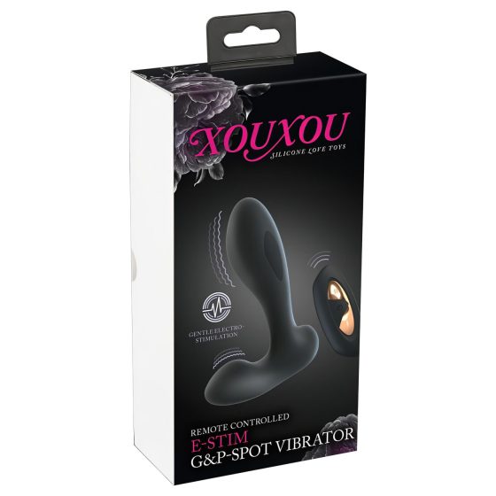 XOUXOU - Wearable Electro G-Spot and P-Spot Vibrator (Black)