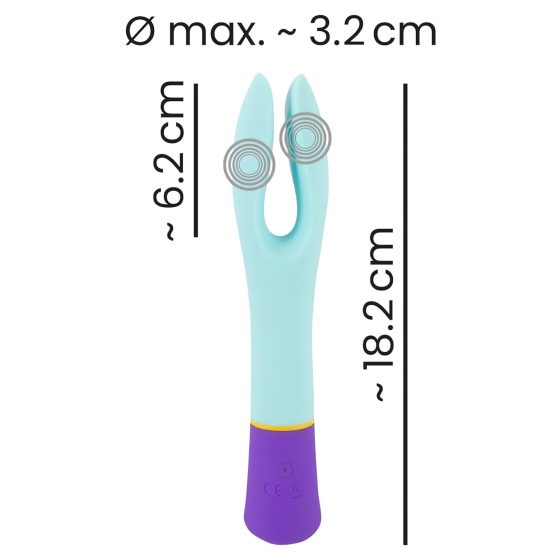 You2Toys Rechargeable Waterproof Dual Motor Vibrator (Colorful)