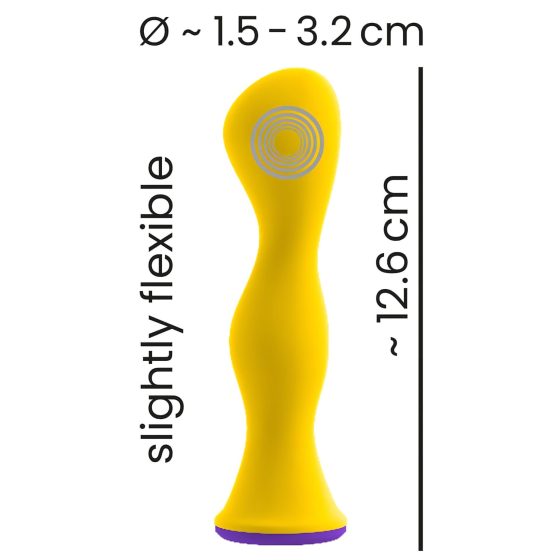 You2Toys colorful - rechargeable, waterproof anal vibrator (yellow)