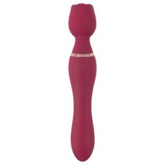 Rose Red - Rechargeable Rose Stick Vibrator (Red)