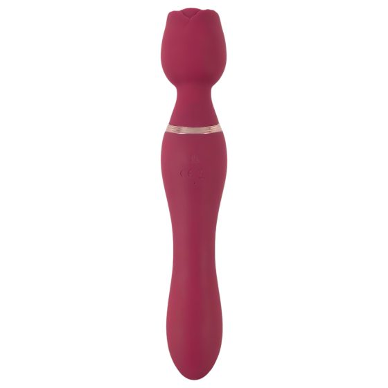 Rose Red - Rechargeable Rose Stick Vibrator (Red)