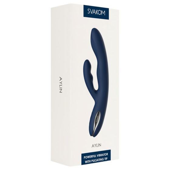 Svakom Aylin - Rechargeable, Pulsating Clitoral Vibrator with Arm (Blue)