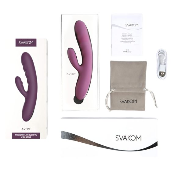 Svakom Avery - Rechargeable, Clitoral Thrusting Vibrator (Purple)