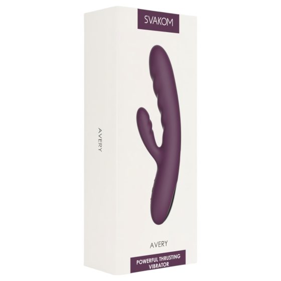 Svakom Avery - Rechargeable, Clitoral Thrusting Vibrator (Purple)