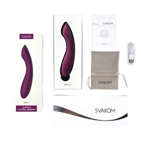 Svakom Amy 2 - Rechargeable Waterproof G-spot Vibrator (Purple)