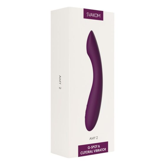 Svakom Amy 2 - Rechargeable Waterproof G-spot Vibrator (Purple)