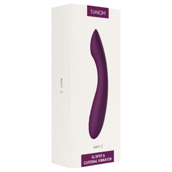 Svakom Amy 2 - Rechargeable Waterproof G-spot Vibrator (Purple)