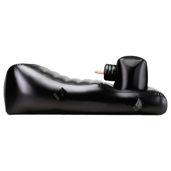 Louisiana Lounger - sex bed with built-in vibrator (black)