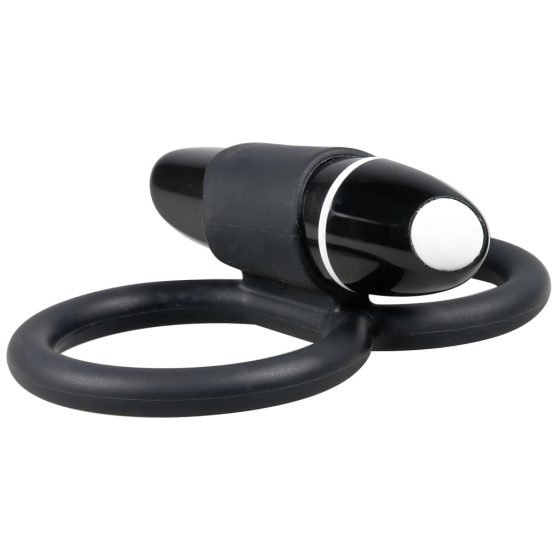 SMILE Skill - Vibrating Cock and Ball Ring (Black)