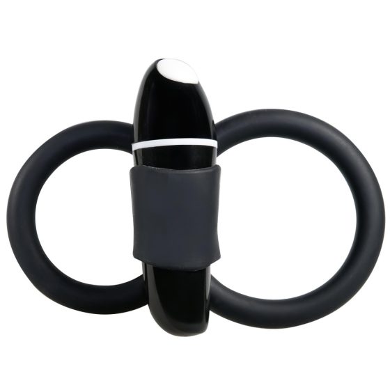 SMILE Skill - Vibrating Cock and Ball Ring (Black)