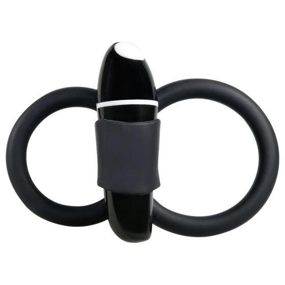 / SMILE Skill - Vibrating Cock and Ball Ring (Black)