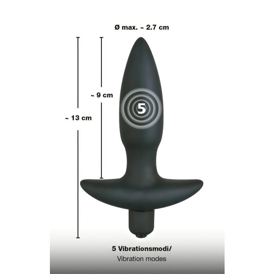 Small Black Velvet Vibrating Cone