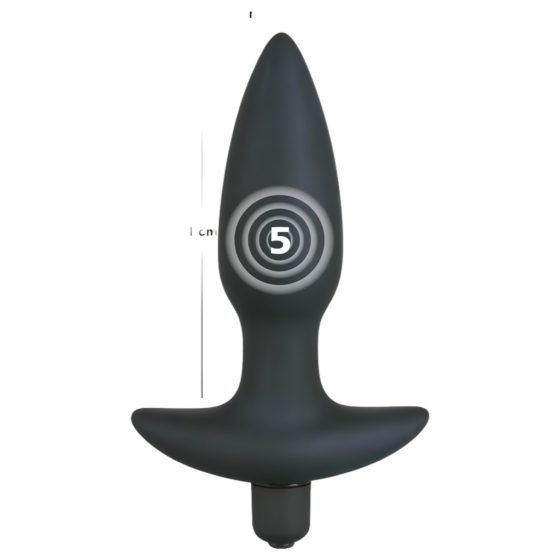 Black Velvet Vibrating Plug - Medium