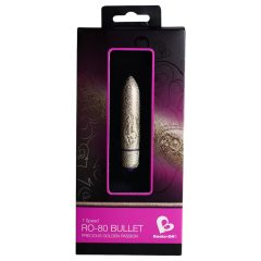 RO-80mm - Small Lipstick Vibrator (7 Patterns) - Gold