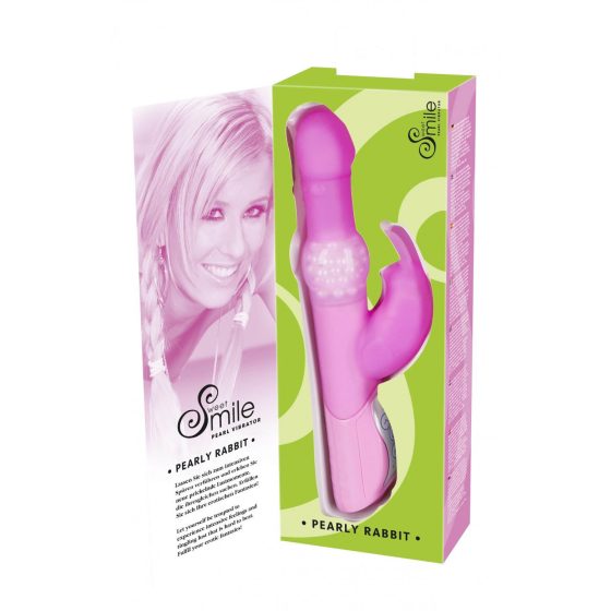 SMILE Pearly Rabbit - Beaded Vibrator (Pink)