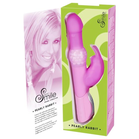 SMILE Pearly Rabbit - Beaded Vibrator (Pink)