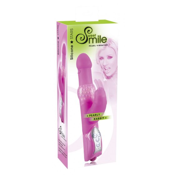 SMILE Pearly Rabbit - Beaded Vibrator (Pink)