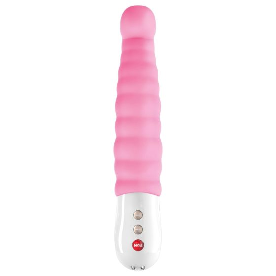 Fun Factory G5 - rechargeable, waterproof ribbed G-spot vibrator (pink)