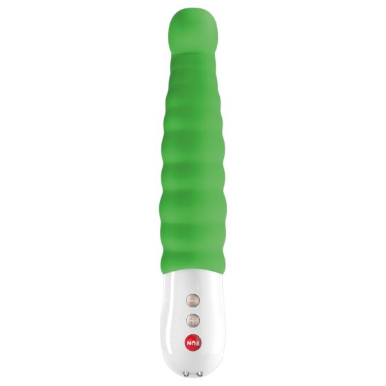 Fun Factory G5 - Rechargeable, Waterproof Ribbed G-Spot Vibrator (Green)