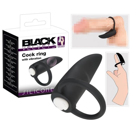 Black Velvet Finger Vibrator (Black)