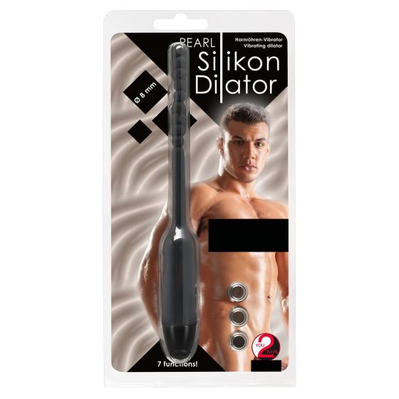 You2Toys Pearl Dilator - Beaded Urethra Vibrator - 0.8cm (Black)