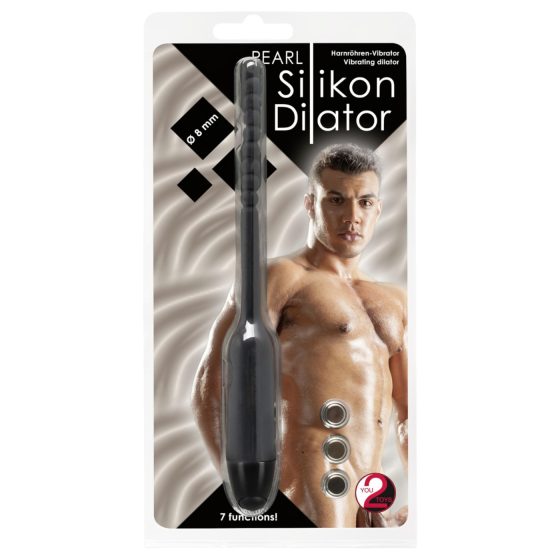 You2Toys Pearl Dilator - Beaded Urethra Vibrator - 0.8cm (Black)