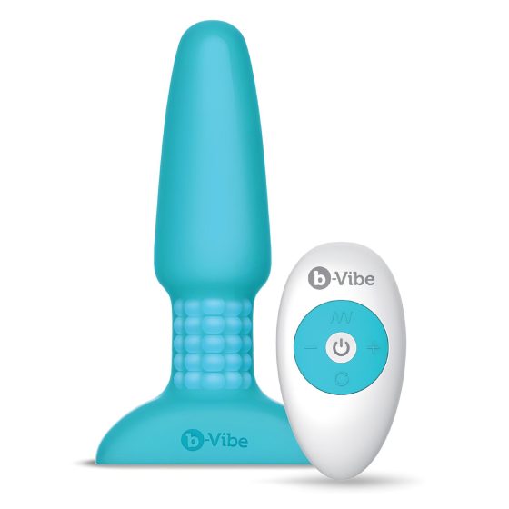 b-Vibe - Rechargeable Beaded Anal Vibrator (Turquoise)