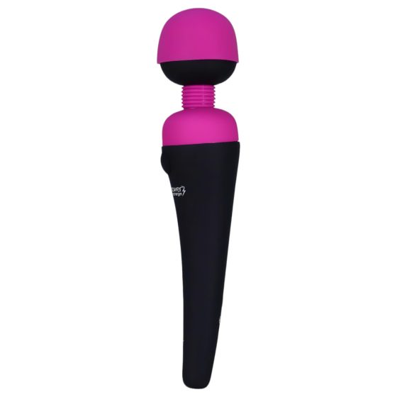 PalmPower Wand - Rechargeable Massage Vibrator (Pink-Black)