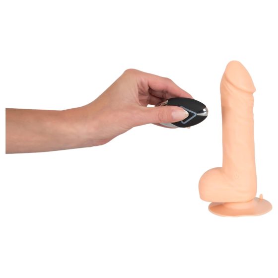 Wireless 7 - radio-controlled silicone vibrator (natural)