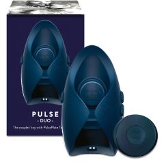   Pulse III Duo - rechargeable masturbator and couple's vibrator (greyish-blue)