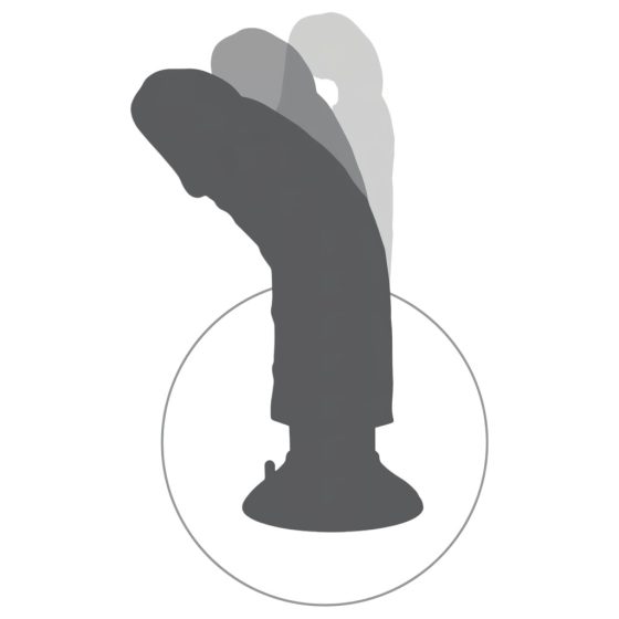 King Cock 7 Flexible Dildo with Suction Cup (7 Inch) - Natural