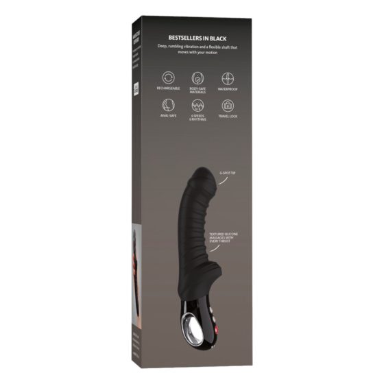 Waterproof Ribbed G-Spot Vibrator (Black) - Fun Factory Tiger G5