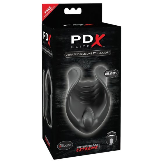 PDX Elite - Silicone Penis Vibrator (Black)