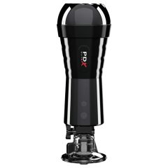   PDX Cock Compressor - suction, vibrating pussy masturbator (black)