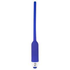   / You2Toys - DILATOR - Hollow Silicone Urethral Vibrator - Blue (7mm)